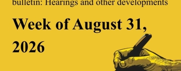 Aug. 31, 2026: Freedom of expression cases and other developments
